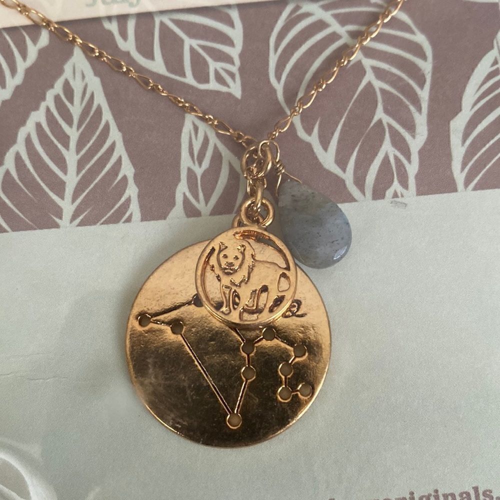 NWT! Foxy Originals Leo horoscope Gold Plated Necklace - Picture 3 of 6